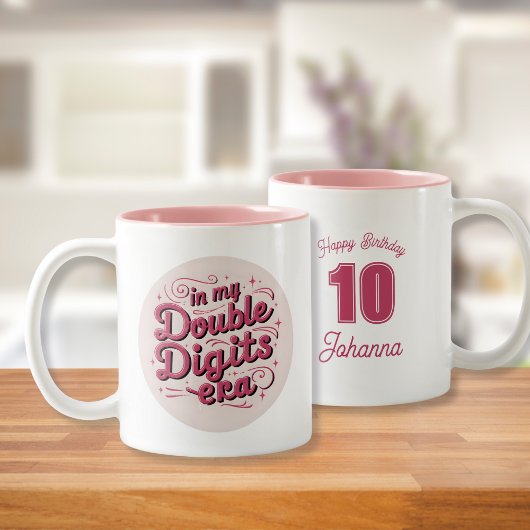 Benutzerdefiniert 10. Geburtstag - In meiner zweis Zweifarbige Tasse