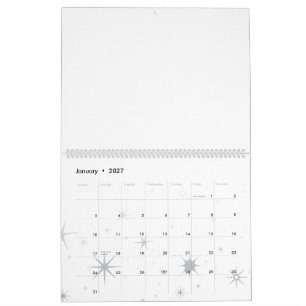Benutzerdefiniert 11" L x 14,25" W Moderne Sterne Kalender
