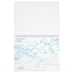 Benutzerdefiniert 11" L x 14,25" W Sakura Deco Kalender