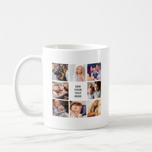 Benutzerdefiniert 16 FotoCollage Kaffeetasse (Links)