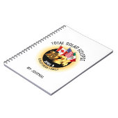 Benutzerdefiniert 2024 INSGESAMT SOLAR ECLIPSE-Fla Notizblock (Linke Seite)