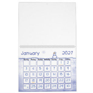 Benutzerdefiniert 28 cm x 36 cm bemalte Jahreszeit Kalender