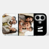 Benutzerdefiniert 2 Familienfoto & Monogramm Case-Mate iPhone Hülle (Rückseite (Horizontal))