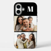 Benutzerdefiniert 2 Familienfoto & Monogramm Case-Mate iPhone Hülle (Rückseite)