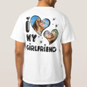 Benutzerdefiniert 2 Foto I Liebe Meine Freundin Zu T-Shirt (Rückseite)