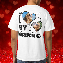 Benutzerdefiniert 2 Foto I Liebe Meine Freundin Zu T-Shirt