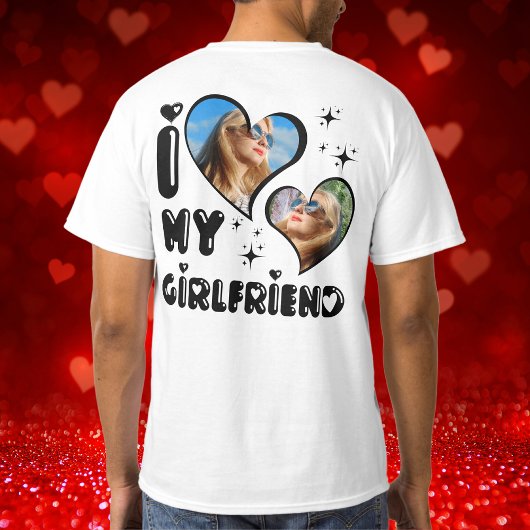 Benutzerdefiniert 2 Foto I Liebe Meine Freundin Zu T-Shirt