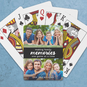 Benutzerdefiniert 2 Fotos Erinnerungen an die Fami Spielkarten