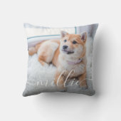 Benutzerdefiniert 2 Fotos und Name Text Script Typ Kissen (Rückseite)