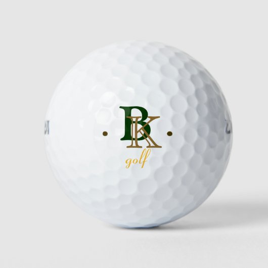 Benutzerdefiniert 2-Initials-Monogramm Golfball (Vorderseite)