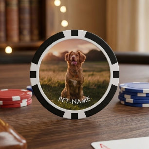 Benutzerdefiniert 2Foto mit Ihrem Haustierhund 2 N Pokerchips