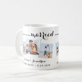 Benutzerdefiniert 3 Foto Hunde Hochzeit speichern  Kaffeetasse (Vorderseite Links)
