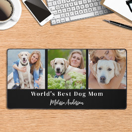 Benutzerdefiniert 3 Foto Hunde Mama Personalisiert Schreibtischunterlage