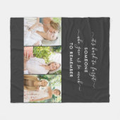 Benutzerdefiniert 3 Foto Jemand zum Erinnern an Bl Fleecedecke (Vorderseite (Horizontal))