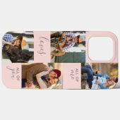 Benutzerdefiniert 4 Foto Alle Lieben von mir Rosa Case-Mate iPhone Hülle (Rückseite (Horizontal))