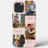 Benutzerdefiniert 4 Foto Alle Lieben von mir Rosa Case-Mate iPhone Hülle (Rückseite)