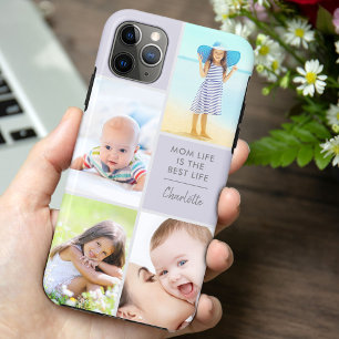 Benutzerdefiniert 4 Foto Mom Leben ist das beste L Case-Mate iPhone Hülle