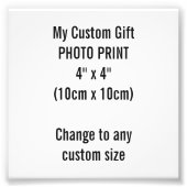 Benutzerdefiniert 4" x 4" Foto Druckvorlage (Vorne)