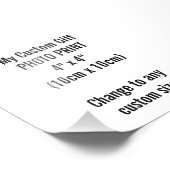 Benutzerdefiniert 4" x 4" Foto Druckvorlage (Ecke)