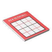 Benutzerdefiniert 4 x 4 Sudoku Template Red Notizblock (angewinkelt)