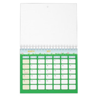 Benutzerdefiniert 5,5" L x 7" B Farbige Jahreszeit Kalender