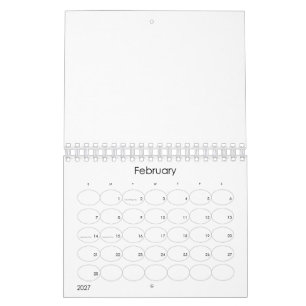 Benutzerdefiniert 5,5" L x 7" B Moderne Blasen Kalender