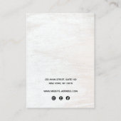 Benutzerdefiniert 6 Loch-Weißholzvorlagenhalter Visitenkarte (Rückseite)