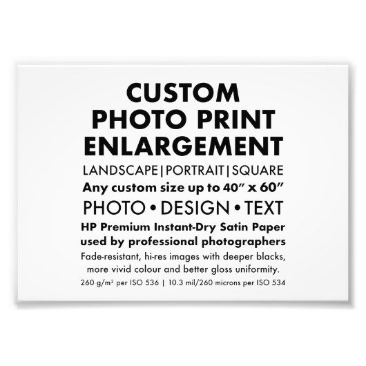 Benutzerdefiniert 7"x5" Landscape Foto Erweiterung (Vorne)