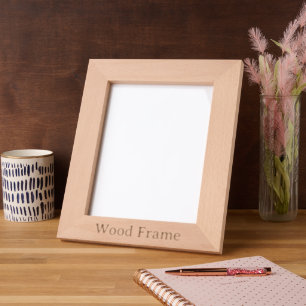 Benutzerdefiniert   8" x 10" Lasergravierter Holz  Geätzte Rahmen