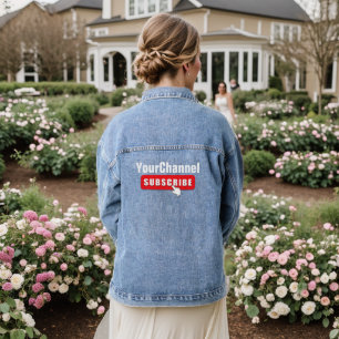 Benutzerdefiniert Abonnieren Sie Ihren Kanal Jeansjacke