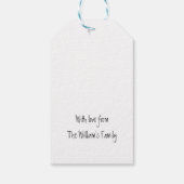 Benutzerdefiniert Abstrakt rosa Lila Geschenkanhänger (Rückseite)