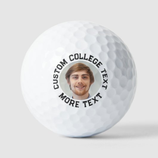 Benutzerdefiniert Alle Kontur Uni Text Foto Golfbä Golfball (Vorderseite)