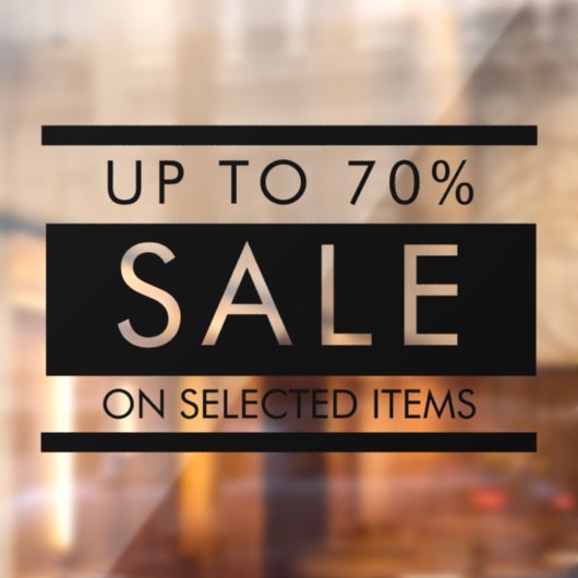 Benutzerdefiniert Alle Text bearbeiten Verkauf Zei Fensteraufkleber (Blatt 2)