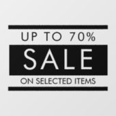 Benutzerdefiniert Alle Text bearbeiten Verkauf Zei Fensteraufkleber (Blatt)