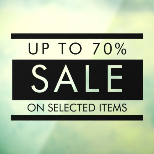 Benutzerdefiniert Alle Text bearbeiten Verkauf Zei Fensteraufkleber (Blatt 3)