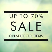 Benutzerdefiniert Alle Text bearbeiten Verkauf Zei Fensteraufkleber (Blatt 3)