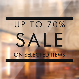 Benutzerdefiniert Alle Text bearbeiten Verkauf Zei Fensteraufkleber