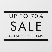 Benutzerdefiniert Alle Text bearbeiten Verkauf Zei Fensteraufkleber (Blatt)