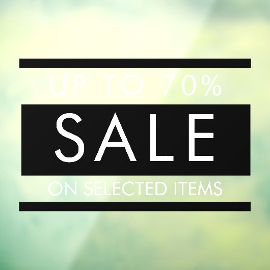 Benutzerdefiniert Alle Text bearbeiten Verkauf Zei Fensteraufkleber (Blatt 3)