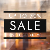 Benutzerdefiniert Alle Text bearbeiten Verkauf Zei Fensteraufkleber (Blatt 2)