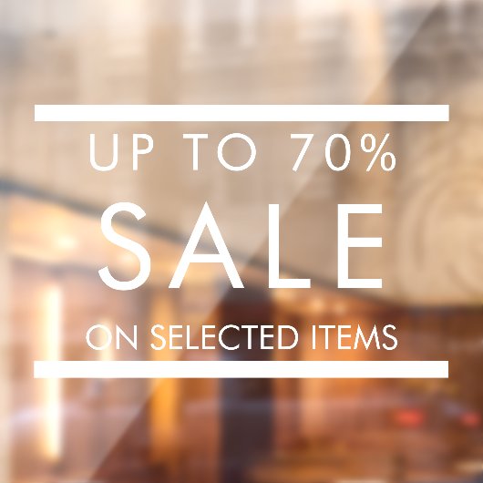 Benutzerdefiniert Alle Text bearbeiten Verkauf Zei Fensteraufkleber (Blatt 2)