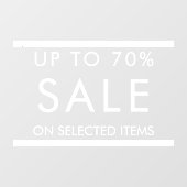 Benutzerdefiniert Alle Text bearbeiten Verkauf Zei Fensteraufkleber (Blatt)