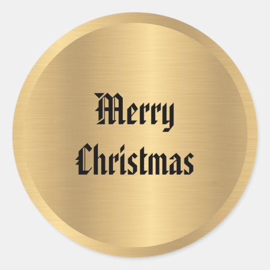 Benutzerdefiniert Alter Stil Frohen Weihnachtstext Runder Aufkleber (Vorderseite)