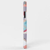 Benutzerdefiniert Aquamarin Blauer Pfirsichpfirsic Case-Mate iPhone Hülle (Hinten/Rechts)