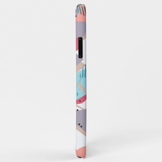 Benutzerdefiniert Aquamarin Blauer Pfirsichpfirsic Case-Mate iPhone Hülle (Hinten/Rechts)