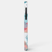 Benutzerdefiniert Aquamarin Blauer Pfirsichpfirsic Case-Mate iPhone Hülle (Hinten/Links)