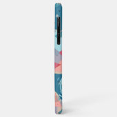 Benutzerdefiniert Aquamarin Blauer Pfirsichpfirsic Case-Mate iPhone Hülle (Hinten/Links)
