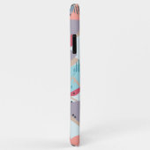 Benutzerdefiniert Aquamarin Blauer Pfirsichpfirsic Case-Mate iPhone Hülle (Hinten/Rechts)