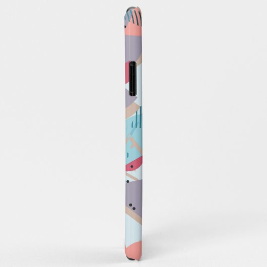 Benutzerdefiniert Aquamarin Blauer Pfirsichpfirsic Case-Mate iPhone Hülle (Hinten/Rechts)