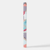 Benutzerdefiniert Aquamarin Blauer Pfirsichpfirsic iPhone Hülle (Rechte Seite)